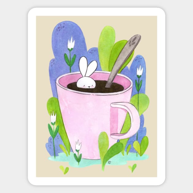 Cup of Bunny Sticker by monitosbonitos